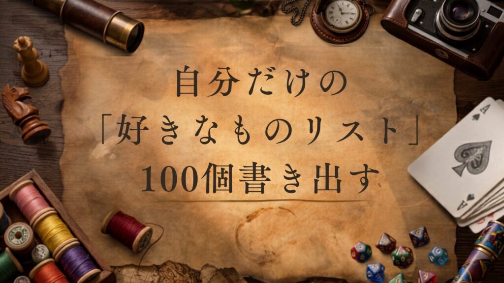 自分だけの「好きなものリスト」を100個書き出すバケットリスト・ウィッシュリストの画像